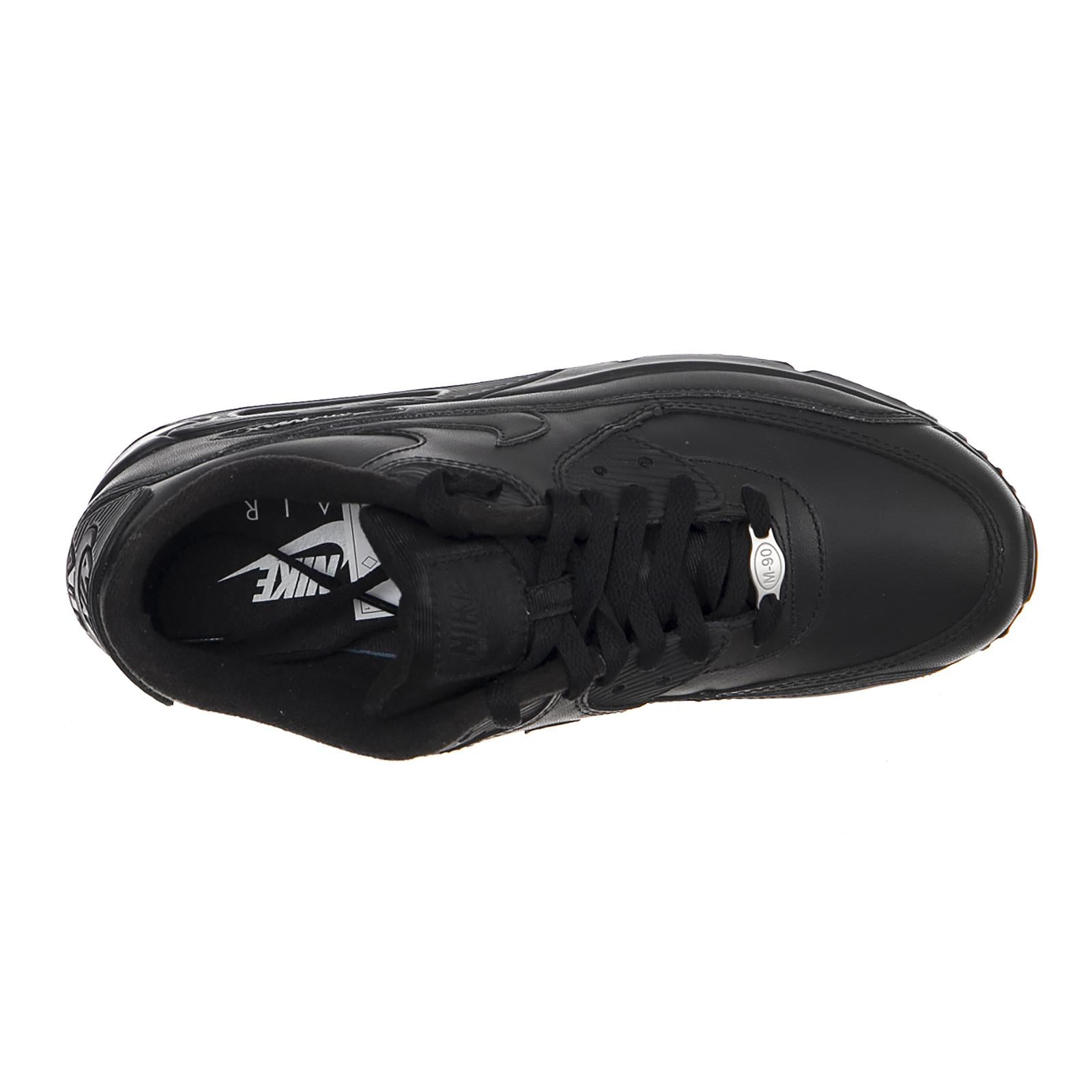 Men s Nike Air Max  90 Leather Shoe BLACK/BLACK 302519-001  NIKE 