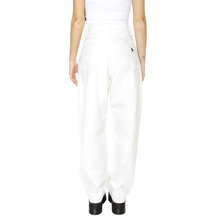 W' Brandon Pant White Rinsed - Pantaloni Denim Jeans Donna Bianchi I031918-0202  CARHARTT WIP 