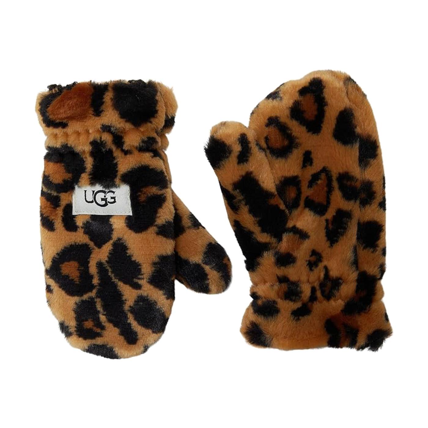 K Faux Fur Mitten Butterscotch Panther - Guanti Multicolore UGA20097-BPTH  UGG 