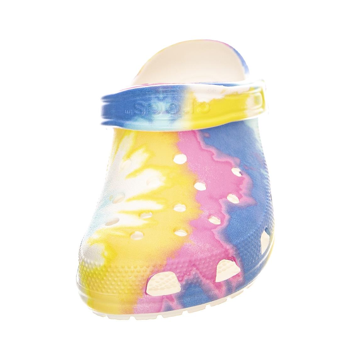 Classic Tie Dye Graphic Clog White / Multi Sandals CR.205453-WHMT  CROCS 