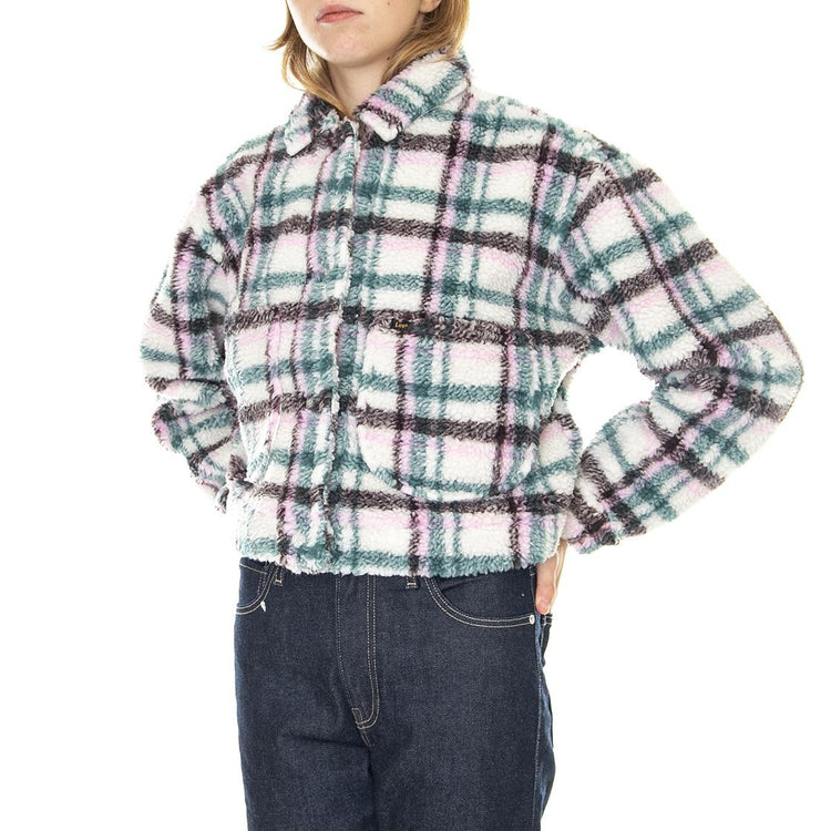 Cropped Sherpa Jacket Deep Emerald-L55GAX38 - Giacca Invernale Donna Multicolore 112320685  LEE 