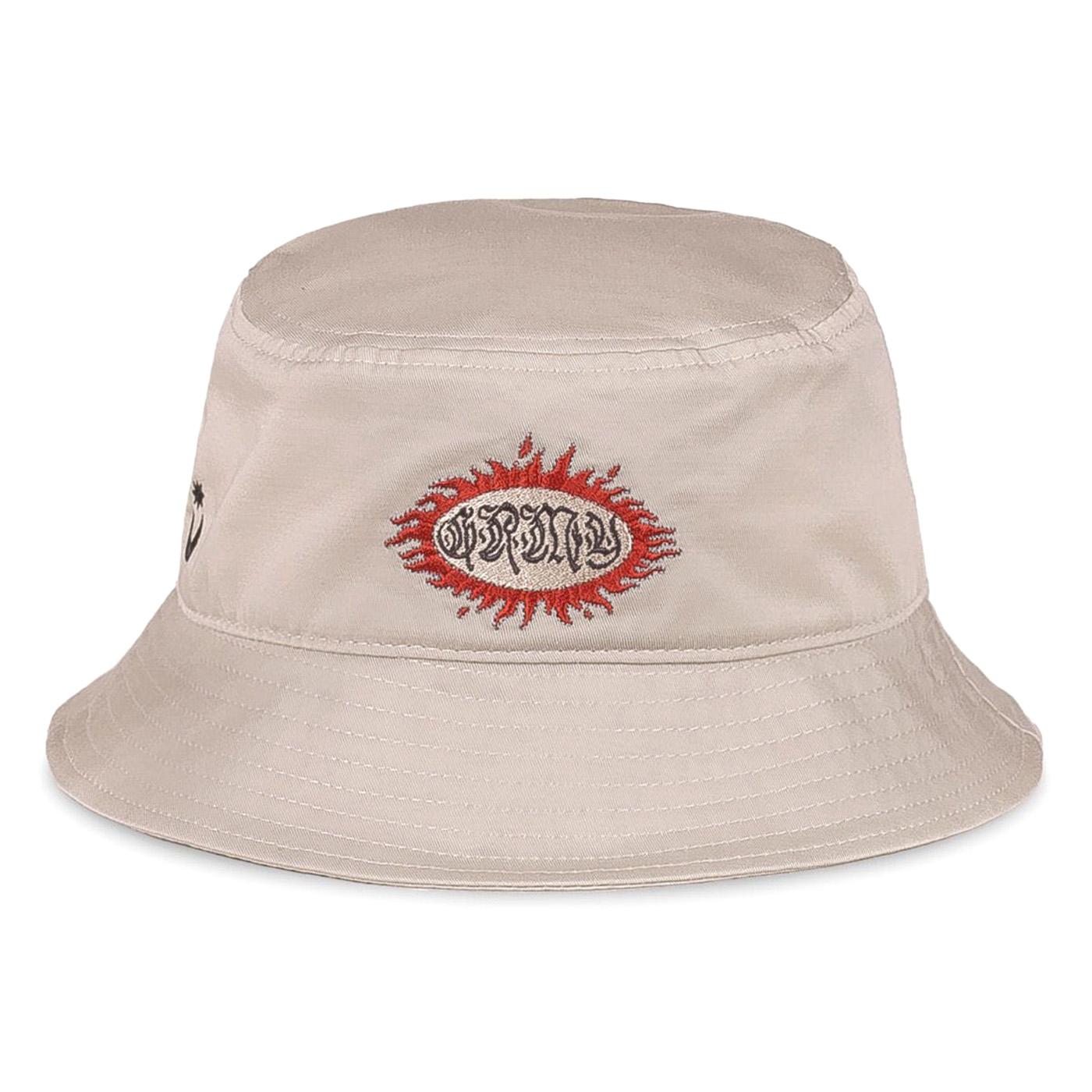 Fire Route Bucket Hat White - Cappello da Pescatore Beige GRBH342-WHT  GRIMEY 