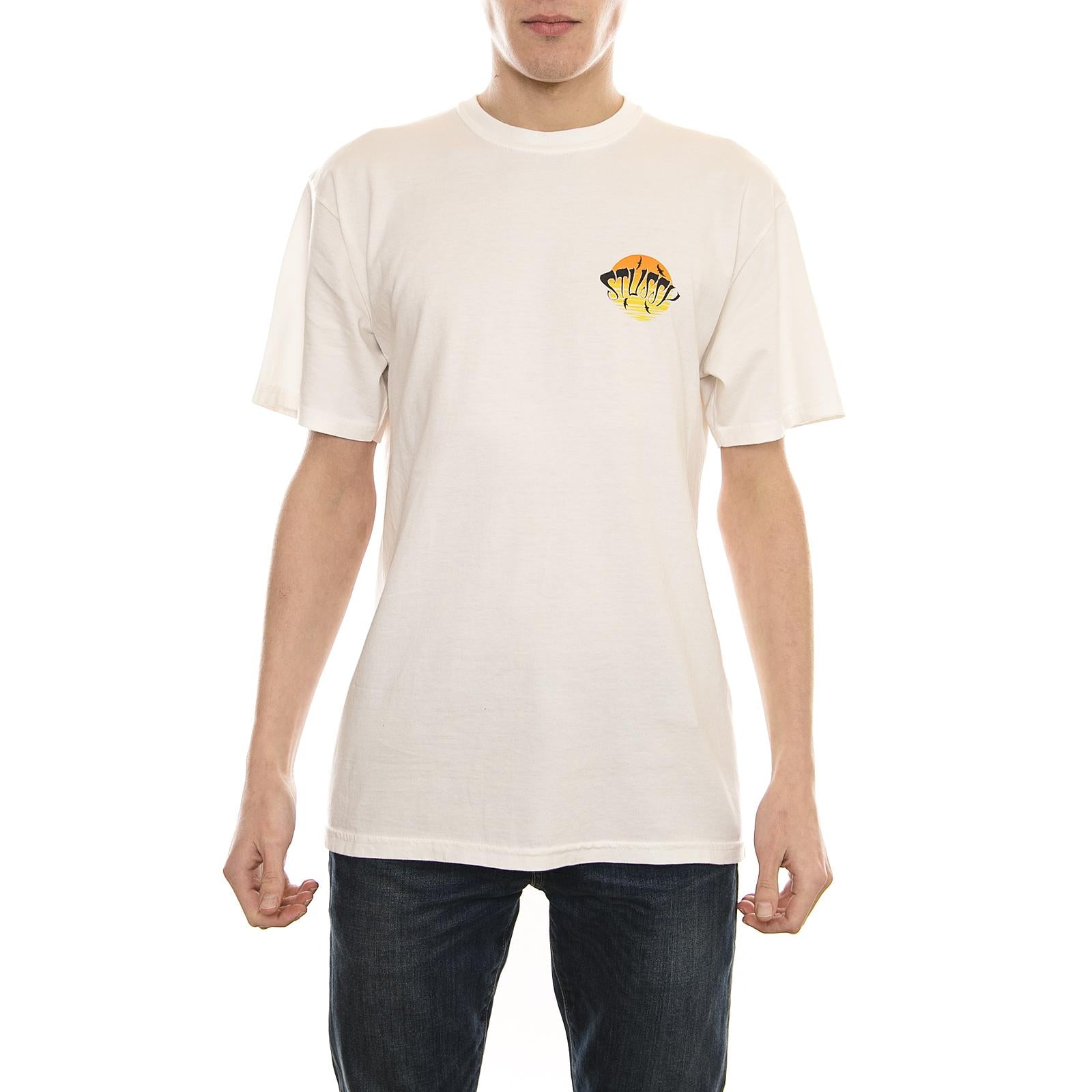 LSD SUNSET PIG. DYED TEE NATURAL 1904202-NATURAL  STUSSY 