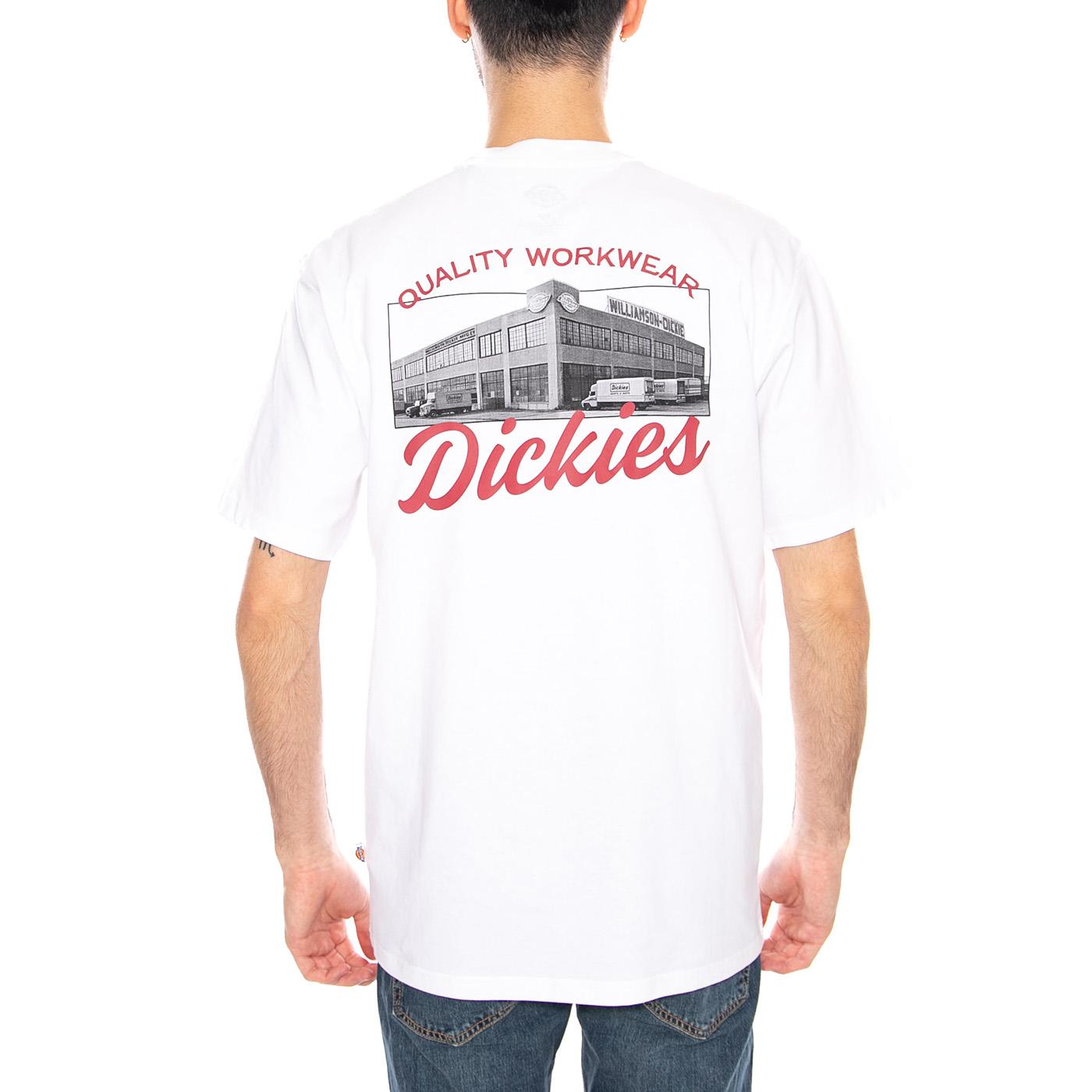 Wellsville SS Tee White - Maglietta Girocollo Uomo Bianca DK0A88860 WH1 DICKIES 
