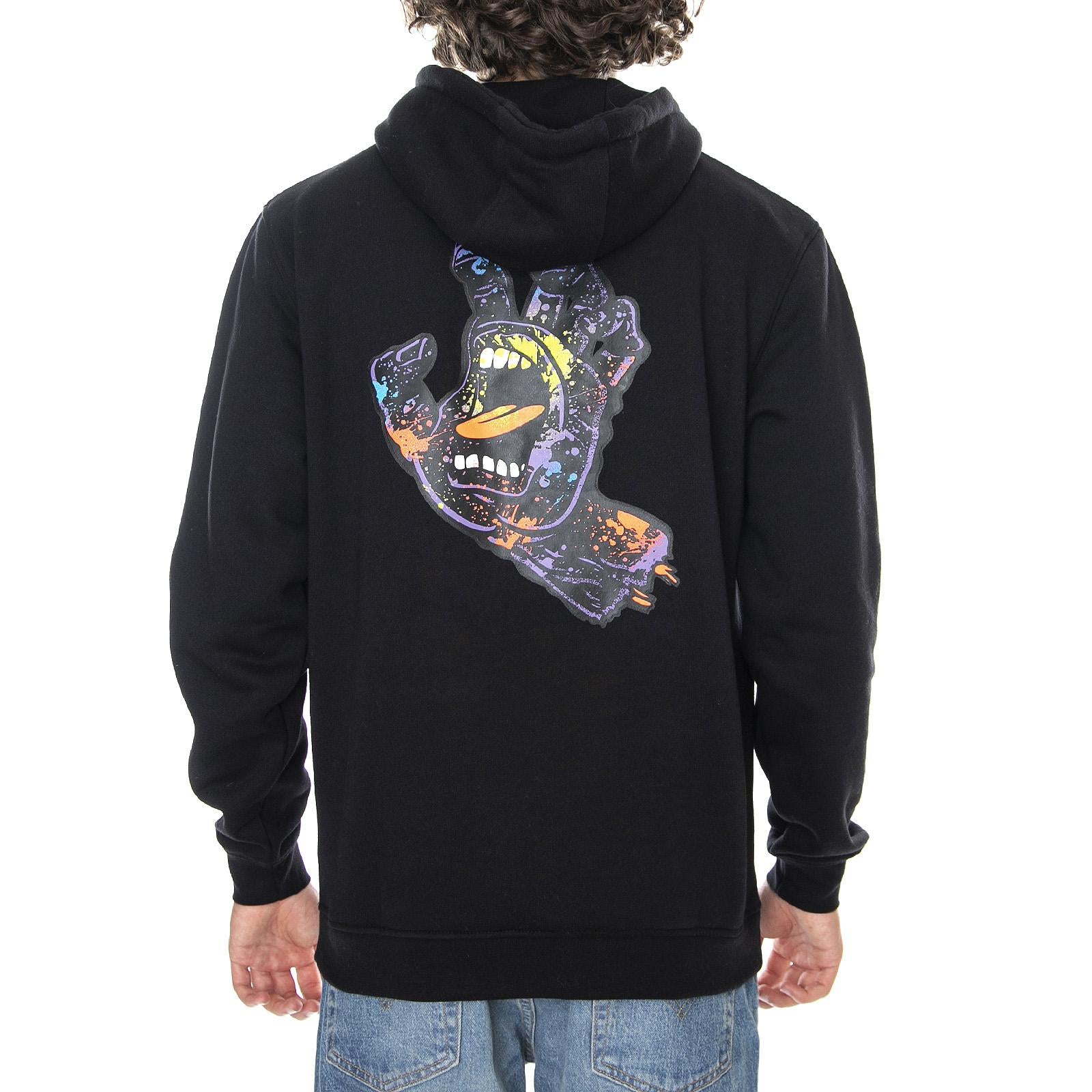  Hood Hand Splatter Hood Black  SANTA CRUZ 