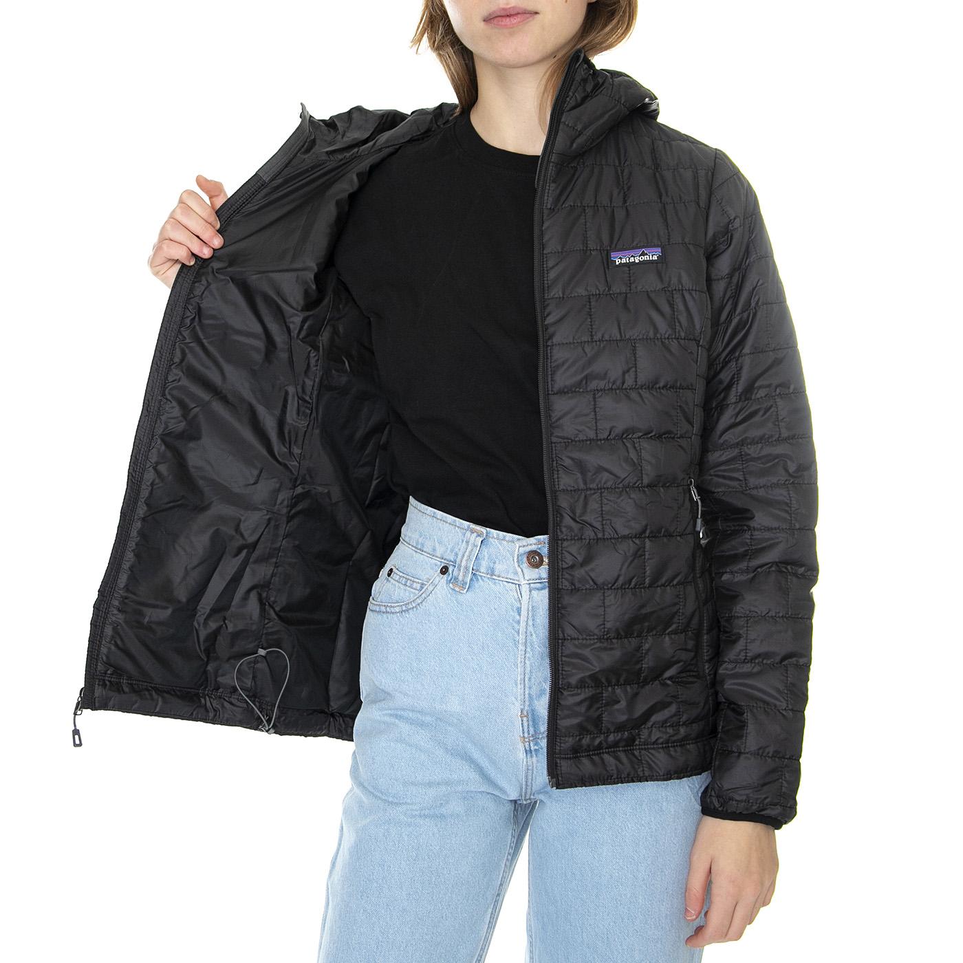 W's Nano Puff Hoody Black - Giacca Invernale con Cappuccio Donna Nera 84227-BLK  PATAGONIA 