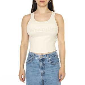 Logo Tank Stone - Canottiera Donna Beige 112350281  WRANGLER 