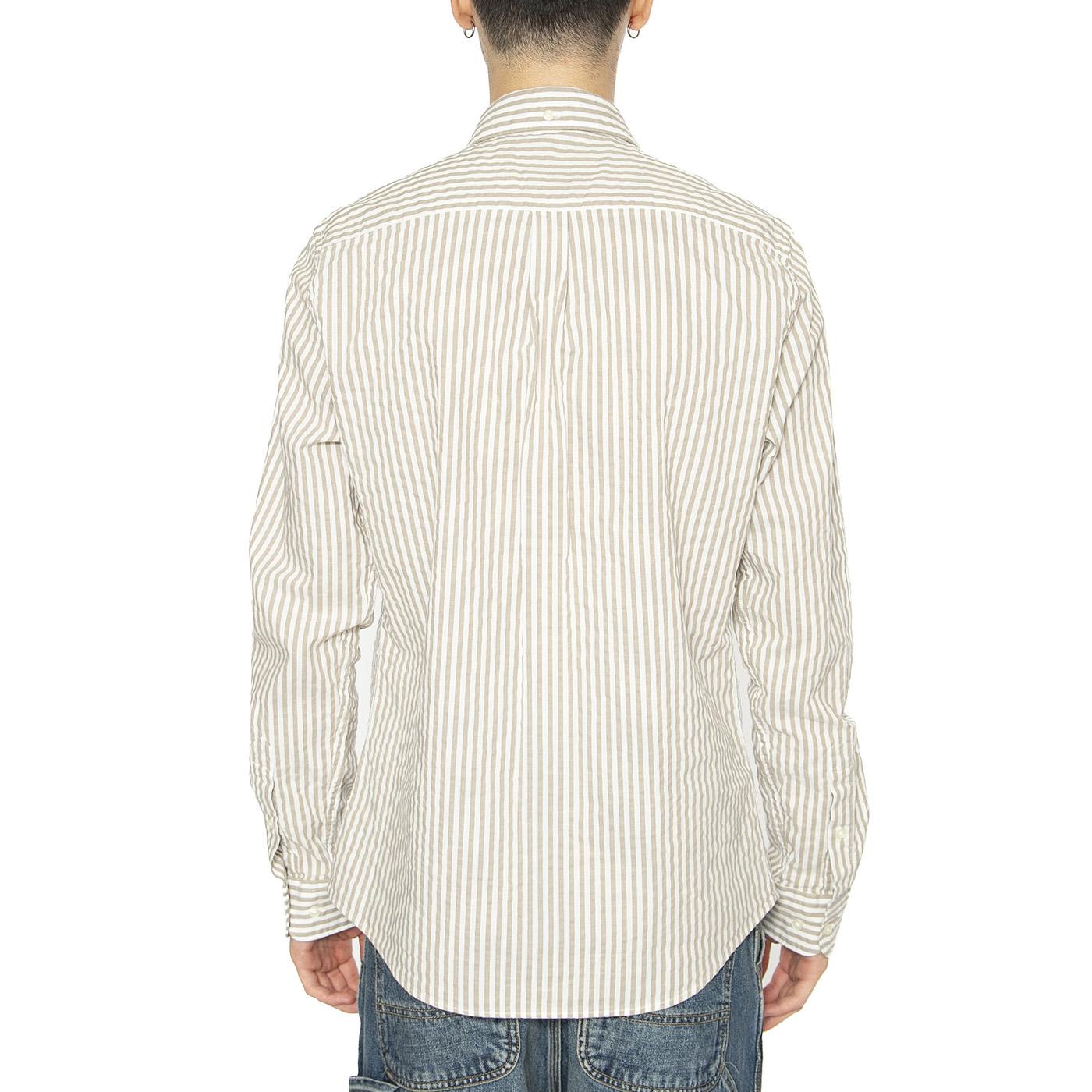 Cresswell Seersucker Shirt Stone - Camicia Uomo Multicolore MSH5577-STONE  BARBOUR 