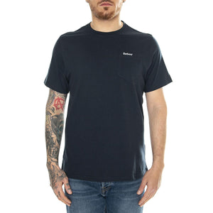 Langdon Pocket Tee Navy - Maglietta Girocollo Uomo Blu SS24-MTS1114-NY91  BARBOUR 