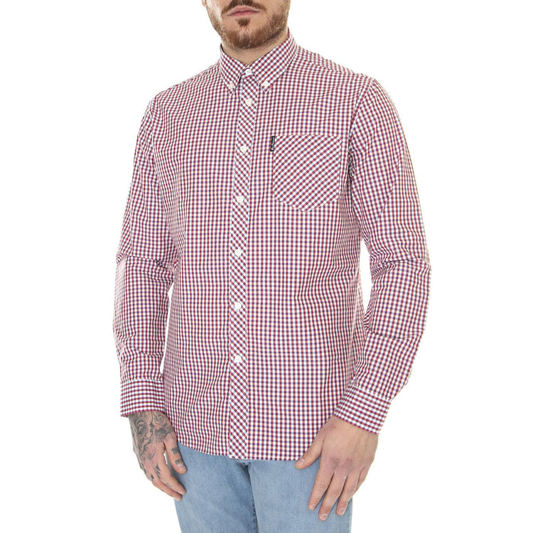 Signature Gingham F1 Red - Camicia Uomo Rossa / Multicolore 59141-087  BEN SHERMAN 