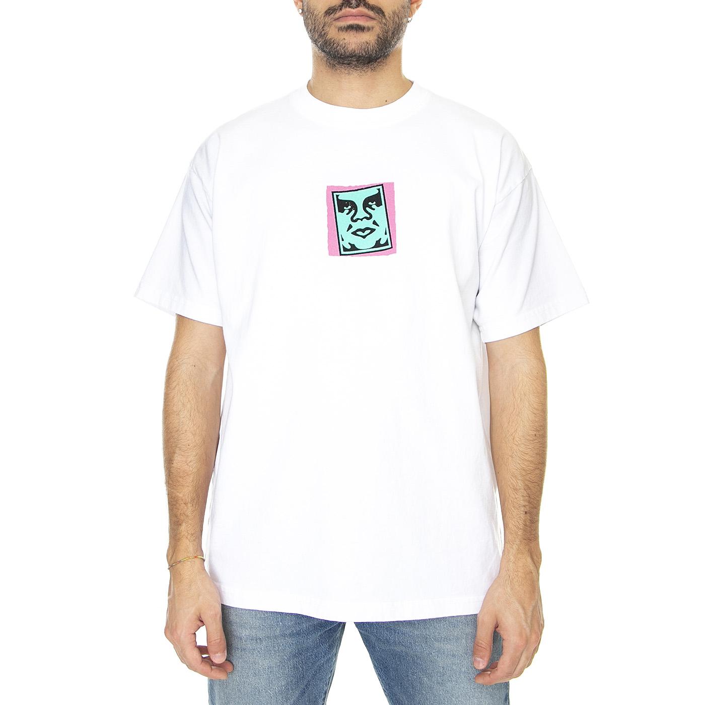 Icon Of Obey Heavy Weight Tee White - Maglietta Girocollo Uomo Bianca 166913421-WHT  OBEY 