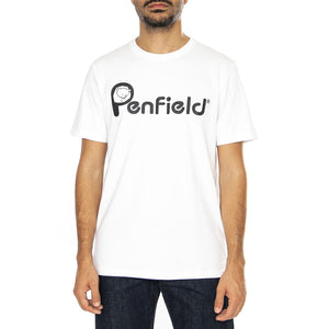 Penfield Bear Chest Print T-Shirt Bright White - Maglietta Girocollo Uomo Bianca PFD0019-002  PENFIELD 