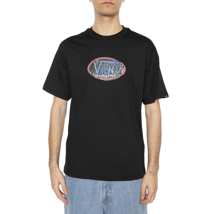 Scribblex SS Black - Maglietta Girocollo Uomo Nera VN000NHWBLK1  VANS 