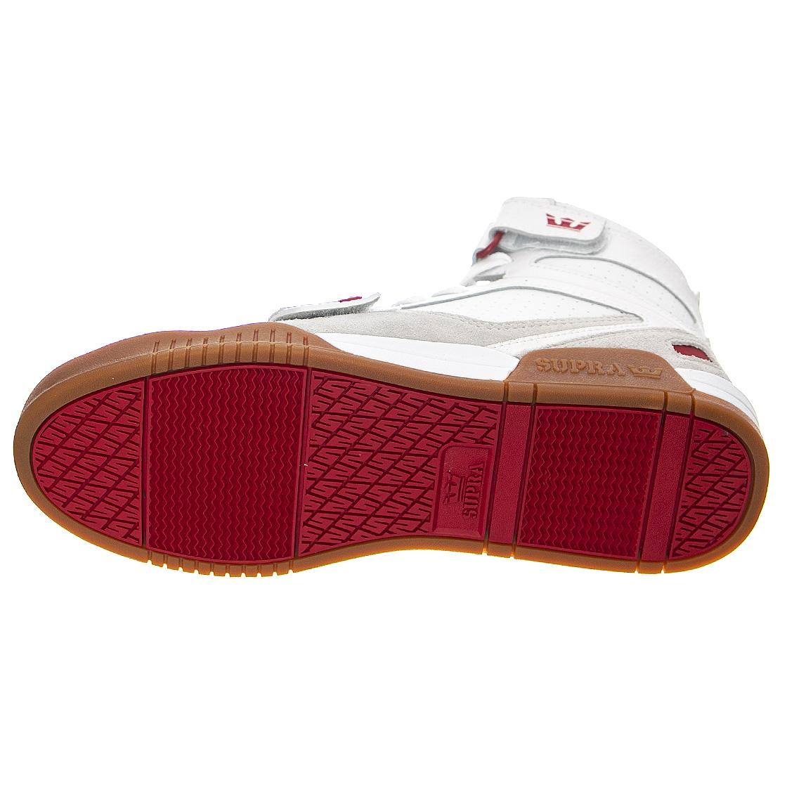 Breaker - Scarpe Stringate Profilo Alto Uomo Bianche / Rosa / Gum BREAKER White/Rose-Gum  SUPRA 