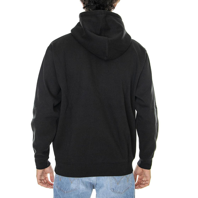 Obey Lowercase Hood Specialty Fleece Black - Felpa con Cappuccio Uomo Nera 112470162-BLK  OBEY 
