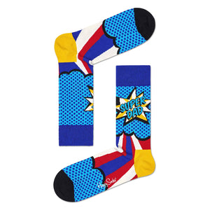 Super Dad Socks Multicoloured - Calzini Blu / Multicolore DAD01-6300 . HAPPY SOCKS 