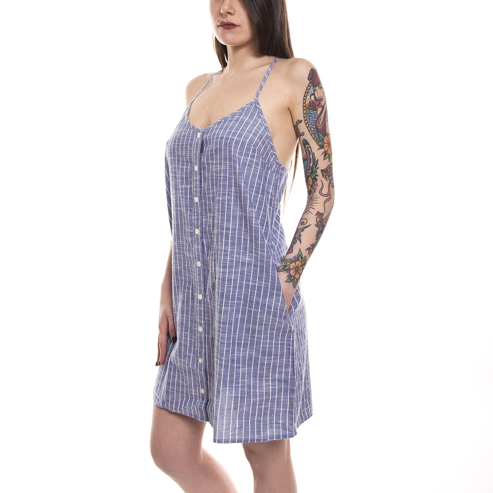 SANDERS DRESS WO S CHAMBRAY 401500162-CHB  OBEY 