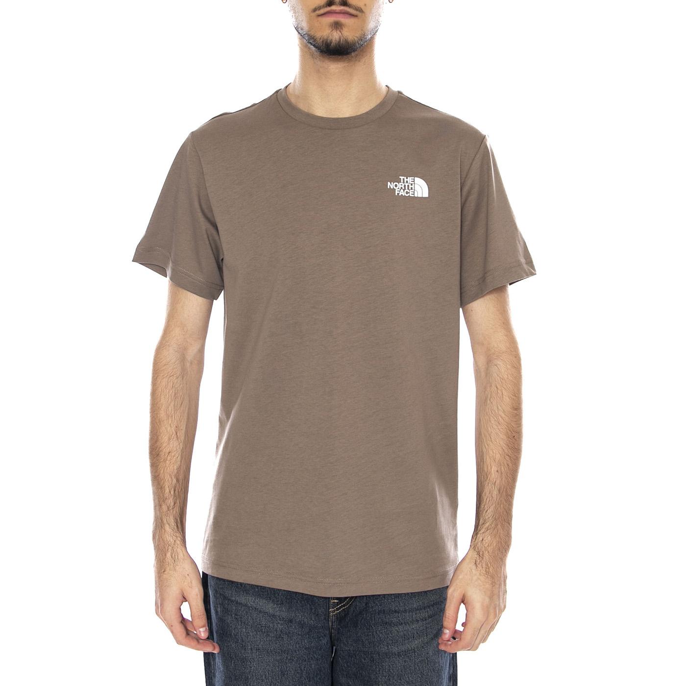 M SS Box NSE -- Maglietta Uomo Marrone NF0A87NP E1Q1 THE NORTH FACE 