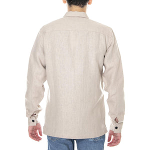 Johannes Shirt - Greige - Camicia con Zip Uomo Beige 171414-607-greige  ELVINE 
