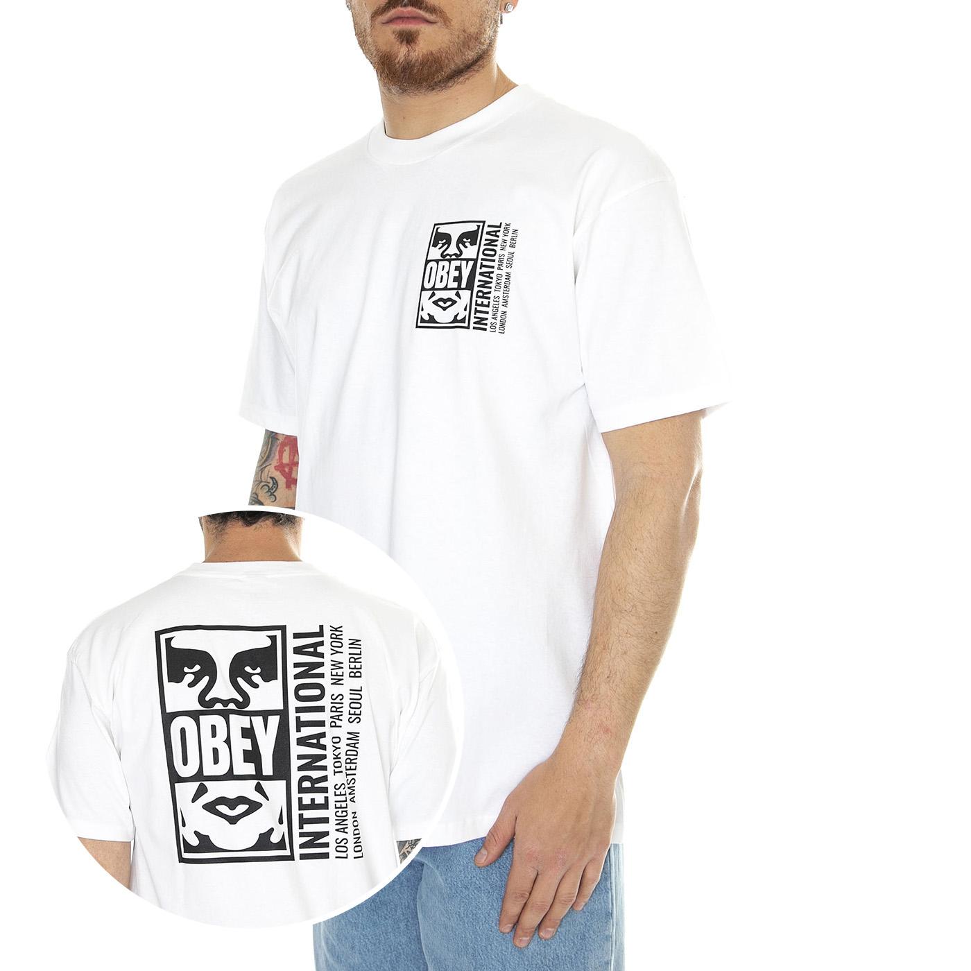 Obey Icon Split Classic Tee White - Maglietta Girocollo Uomo Bianca 165263693-WHT  OBEY 