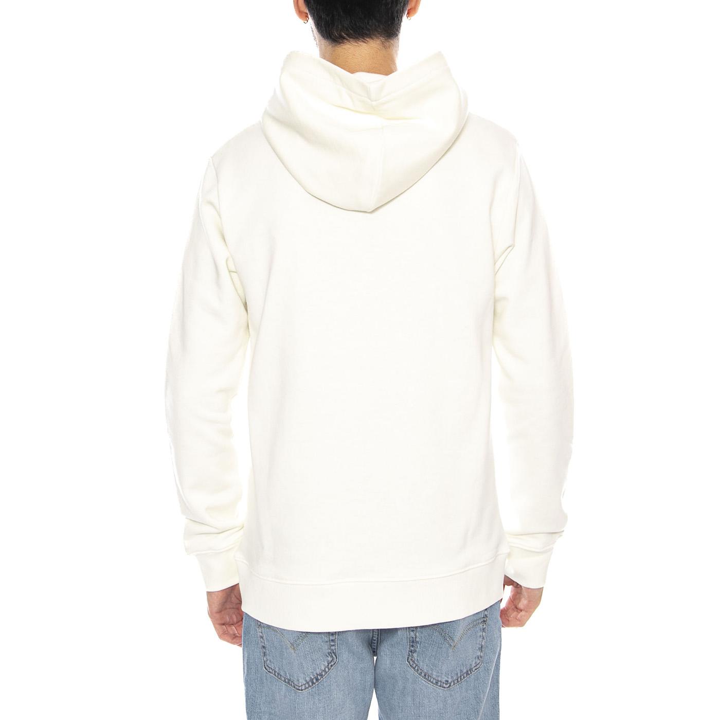 Essential Hoodie -- Felpa Uomo Bianca con Cappuccio 6050121 11-4300 CAT 