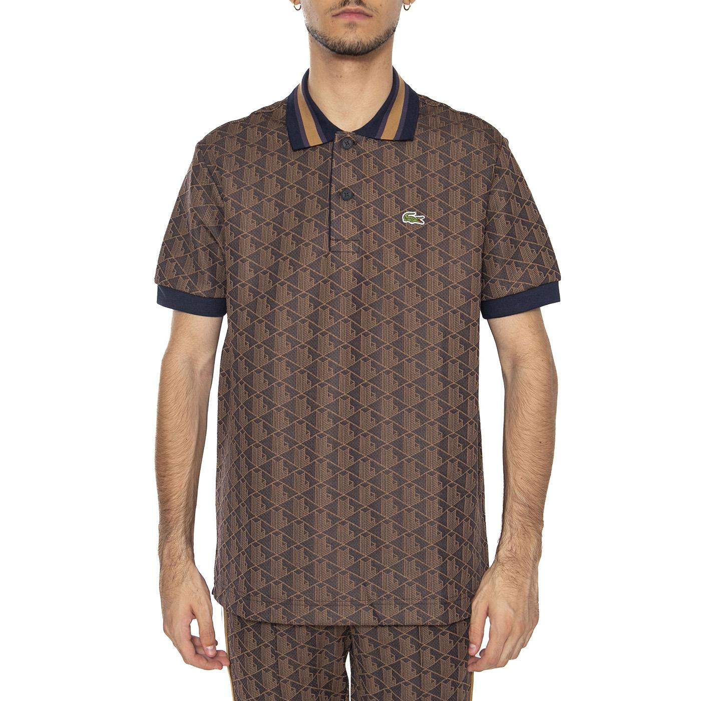 Maglietta M/C 9I4 Brown - Polo Shirt Uomo Marrone DH1417-9I4  LACOSTE 