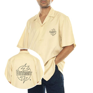 S/S Ablaze Shirt Cornsilk / Black - Camicia Maniche Corte Uomo Gialla I033690.2BKXX  CARHARTT WIP 