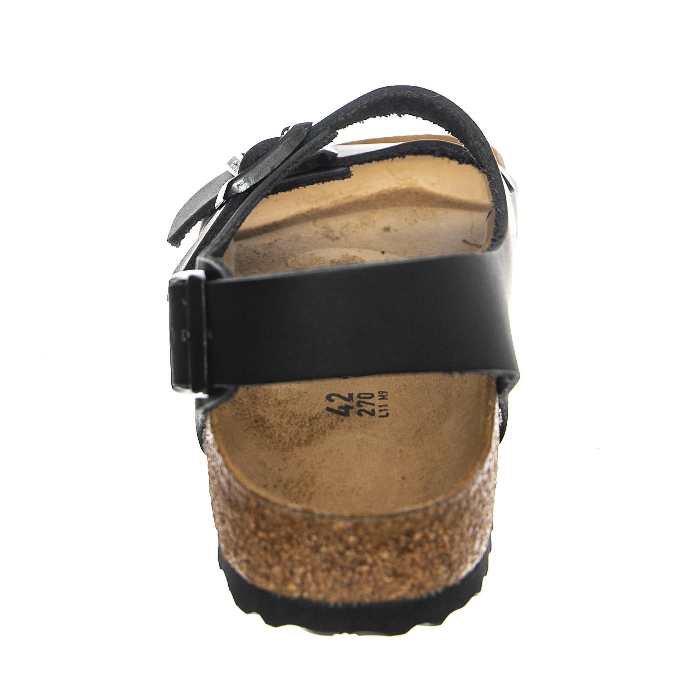 Milano Black Natural Leather - Sandali Uomo / Donna Neri 034193 . BIRKENSTOCK 