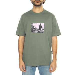 T-Shirt Grave Lichen Green - Maglietta Girocollo Uomo Verde T-SHIRT GRAVE - LICHEN GREEN  WASTED PARIS 
