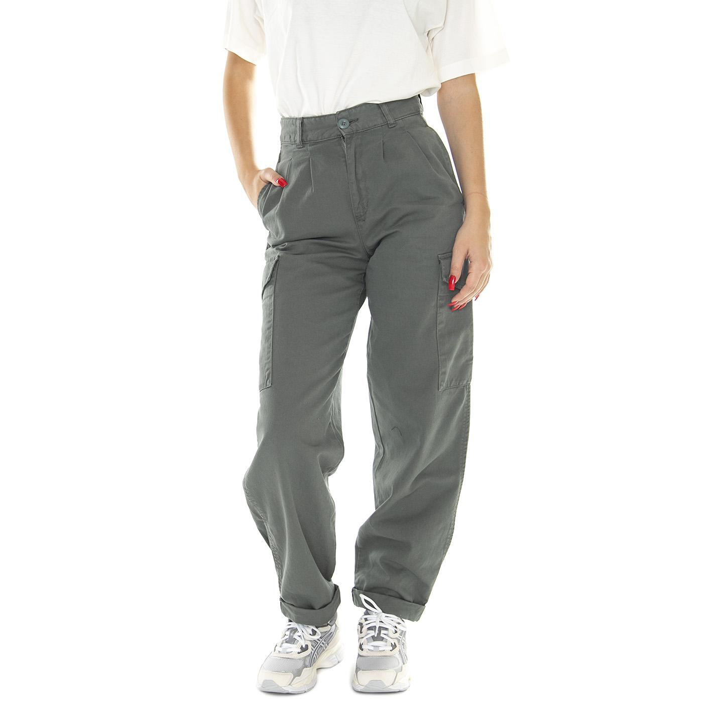 W' Collins Pant Smoke Green /garment dyed I029789.1NDGD  CARHARTT WIP 