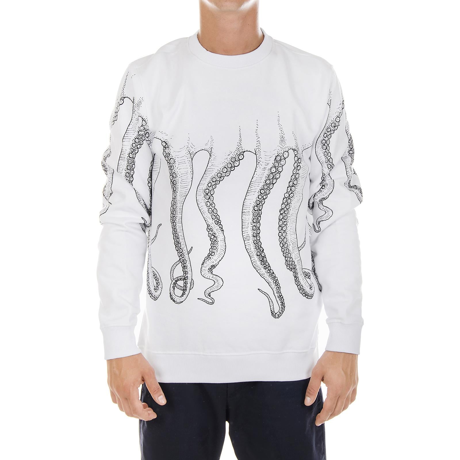 OCTOPUS OUTLINE CREWNECK BLACK WHITE 94237_4  OCTOPUS 