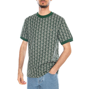T-Shirt Multi Logo Lacoste - Maglietta Girocollo Uomo Multicolore TH1197 D1R LACOSTE 