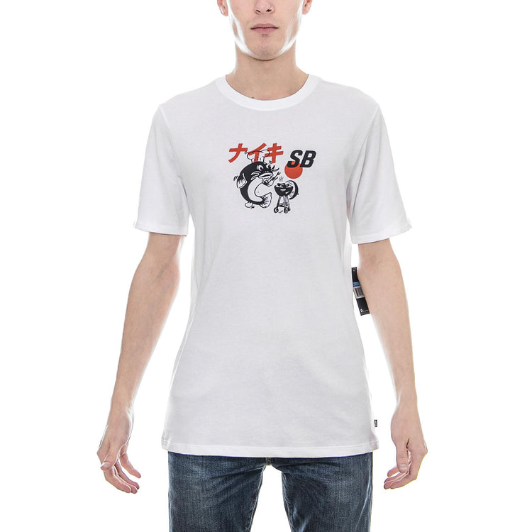 M NK SB DRY TEE BBQ FISH WHITE 912184-100  NIKE 
