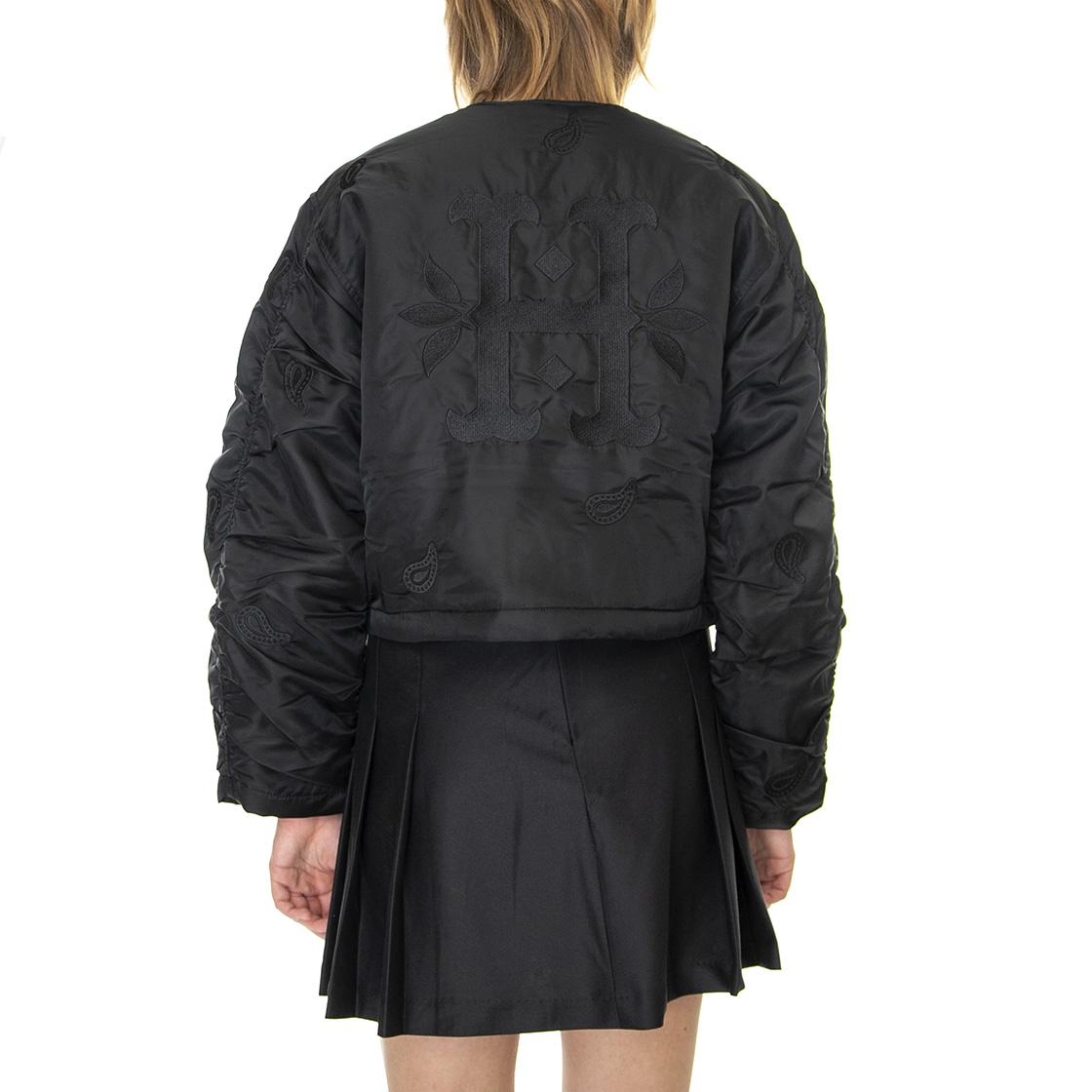 Paisley Satin Bomber Black - Giacca Invernale Donna Nera WJK0025-BLACK  HUF 