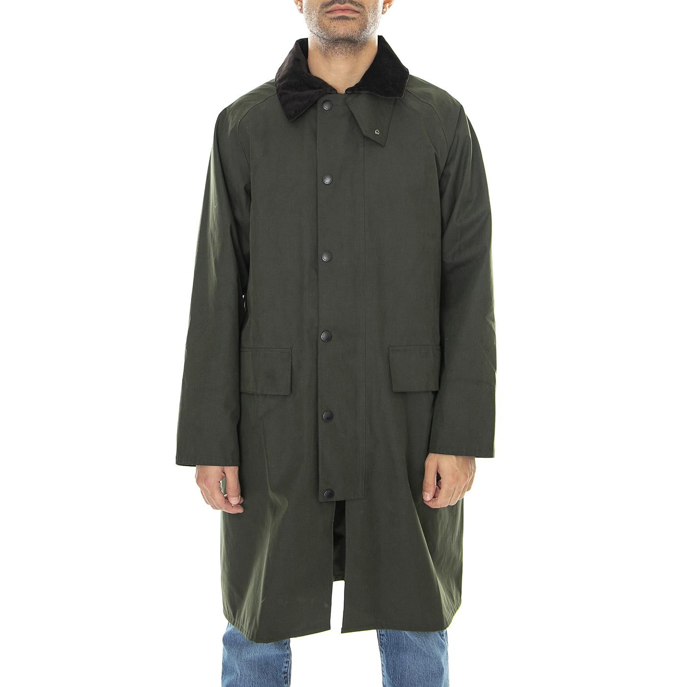Sl Waterproof Burghley Jacket Sage - Giacca Invernale Uomo Verde 222MMWB0916-SG51  BARBOUR 