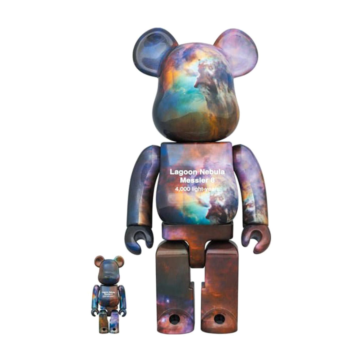 BE@RBRICK Hubble Space Telescope Lagoon Nebula (Messier 8) 100% & 400% - Toy Multicolore MDTSPACE  MEDICOM TOY 