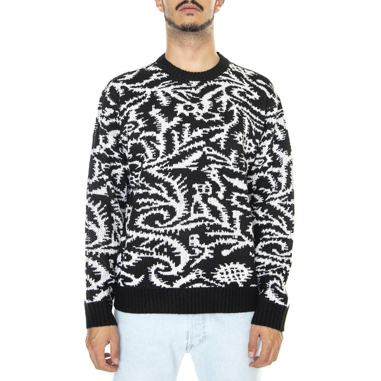Magnolia Crew Sweater Black / Multi - Maglione Girocollo Uomo Nero / Multi 151000062-BKM  OBEY 