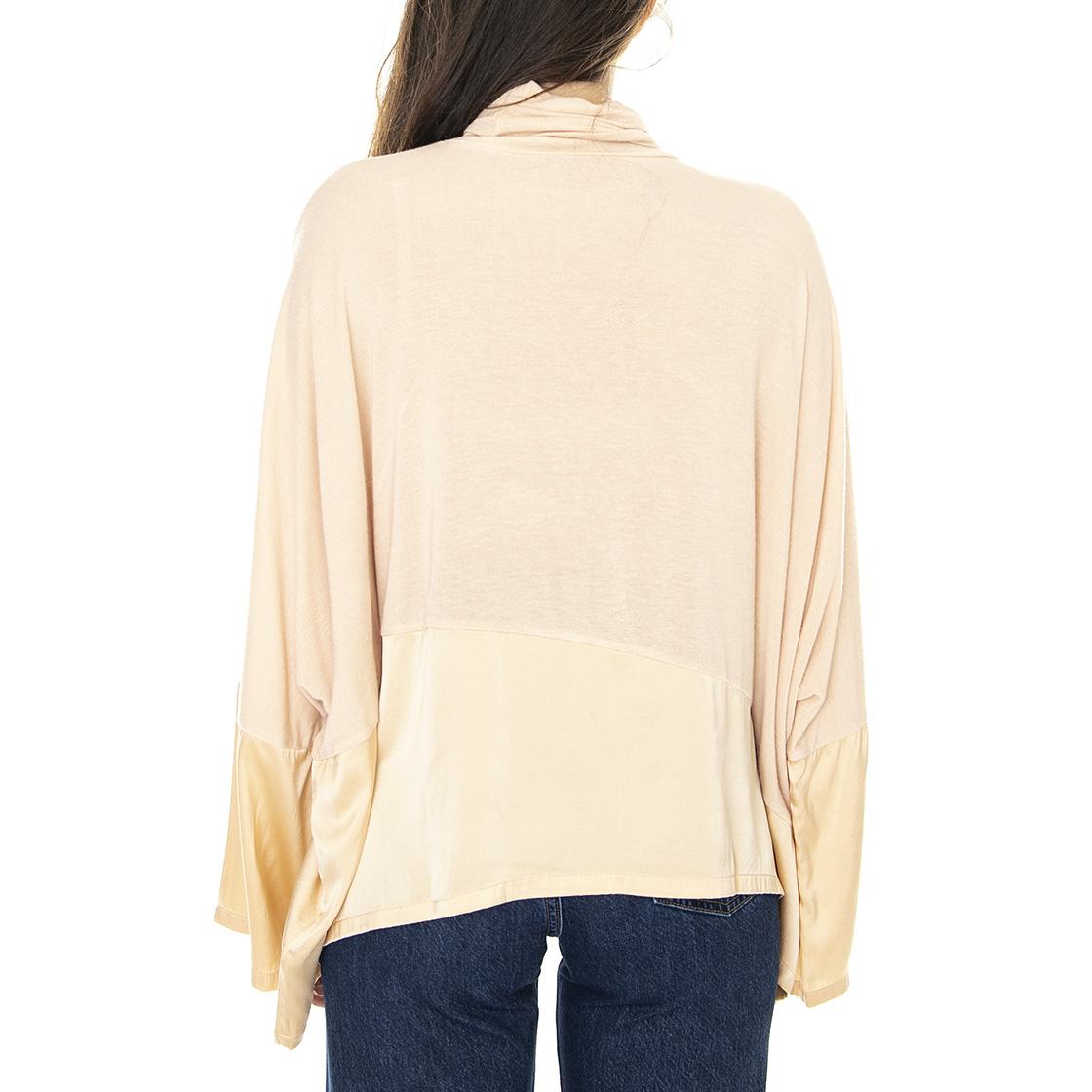 021SD64005 - Maglietta Dolcevita Collo Alto Donna Nocciola 021SD64005 -S3350  ALESSIA SANTI 