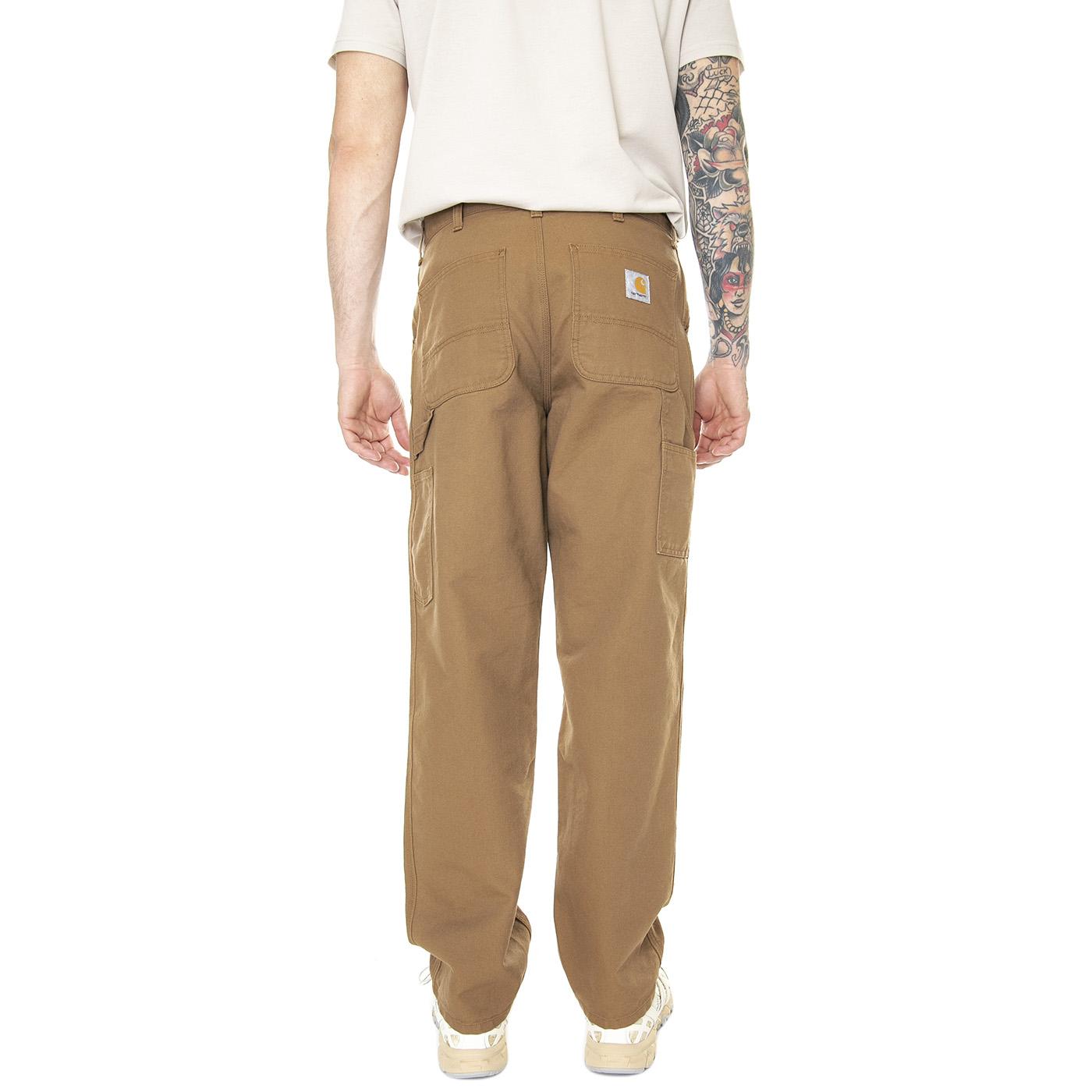 Single Knee Pant Hamilton Brown Rinsed - Pantaloni Denim Jeans Uomo Marroni I031497-HZ02  CARHARTT WIP 