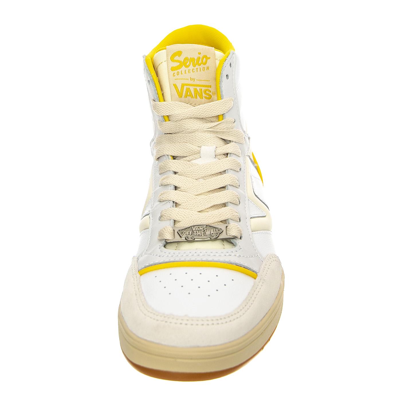 UA Lowland Hi CC JMP Serio Collection Yellow / White - Scarpe Stringate Profilo Alto Uomo Bianche / Multicolore VN0A7Q4QYL31  VANS 