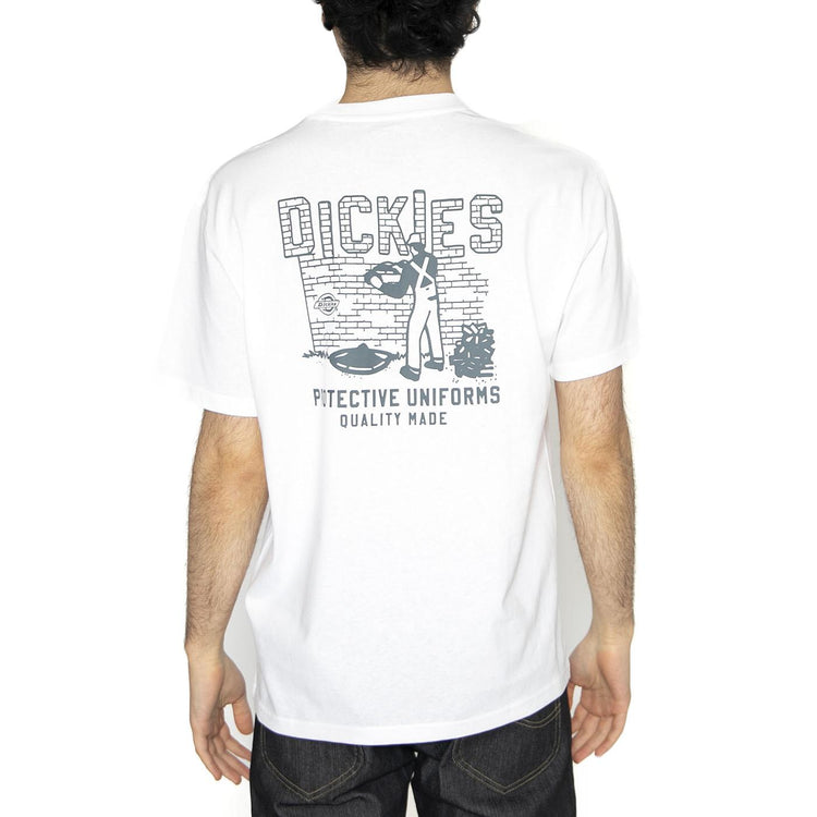 Bricklane SS Tee White - Maglietta Girocollo Uomo Bianca DK0A4Z8R0WH1  DICKIES 