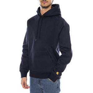 Hooded Chase Sweat Dark Navy / Gold - Felpa con Cappuccio Uomo Blu I033661.00HXX  CARHARTT WIP 