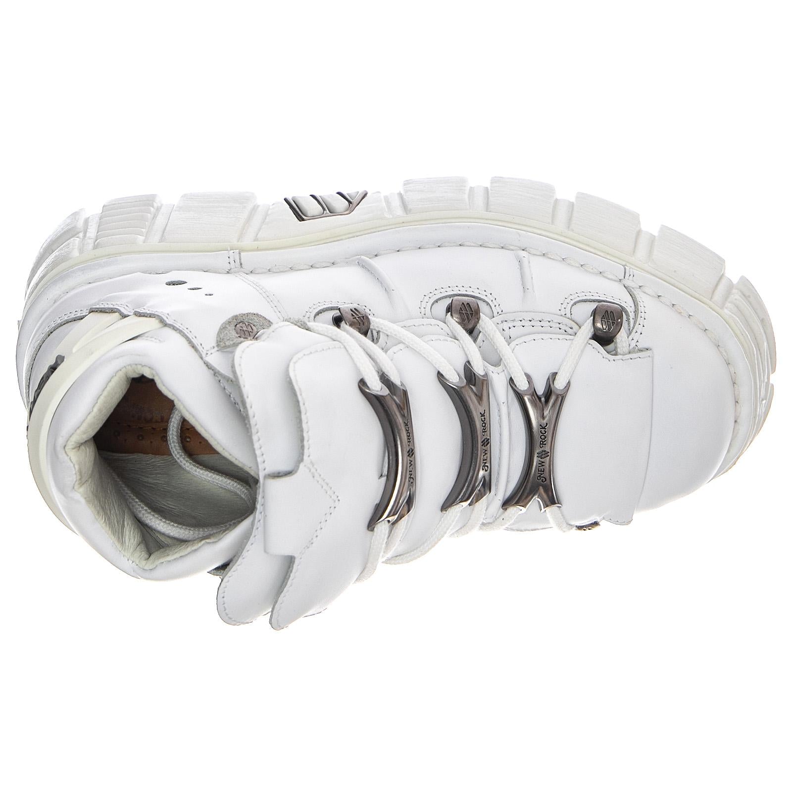 Napa 106-C65 Shoes - White - Scarpe Stringate Profilo Basso Donna Bianche NRSM-106-C65  NEW ROCK 