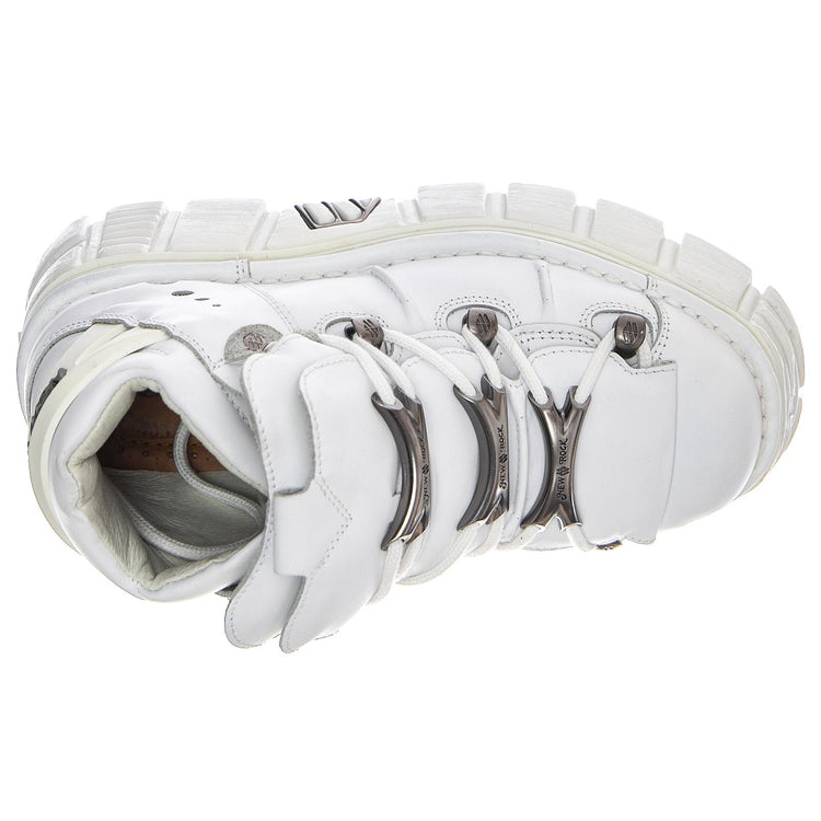 Napa 106-C65 Shoes - White - Scarpe Stringate Profilo Basso Donna Bianche NRSM-106-C65  NEW ROCK 