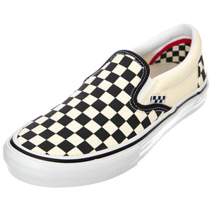 Mens Skate Slip-On Black / Off White Checkerboard Shoes VN0A5FCAAUH1  VANS 