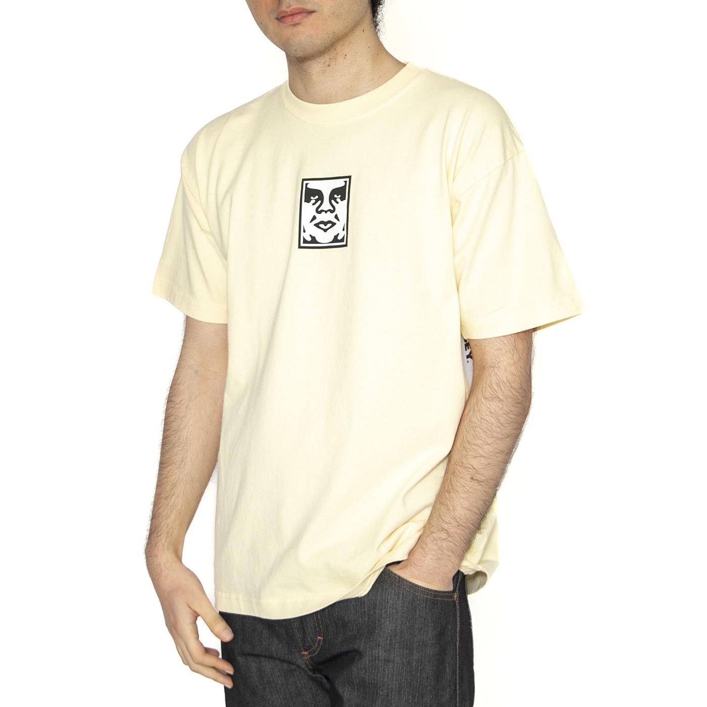 Icon Heavyweight Tee Yellow - Maglietta Girocollo Uomo Gialla 166913013-ANF  OBEY 