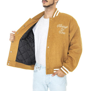 Time Varsity Jacket Brown Sugar - Giacca Invernale Uomo Marrone 121800520-BRS  OBEY 