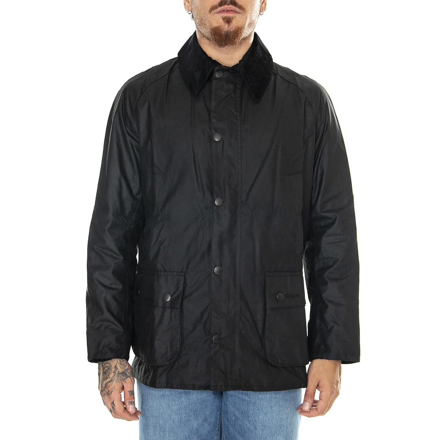 M's Ashby Wax Jacket Black / Classic - Giacca Invernale Uomo Nera MWX0339-BK72-FW23  BARBOUR 