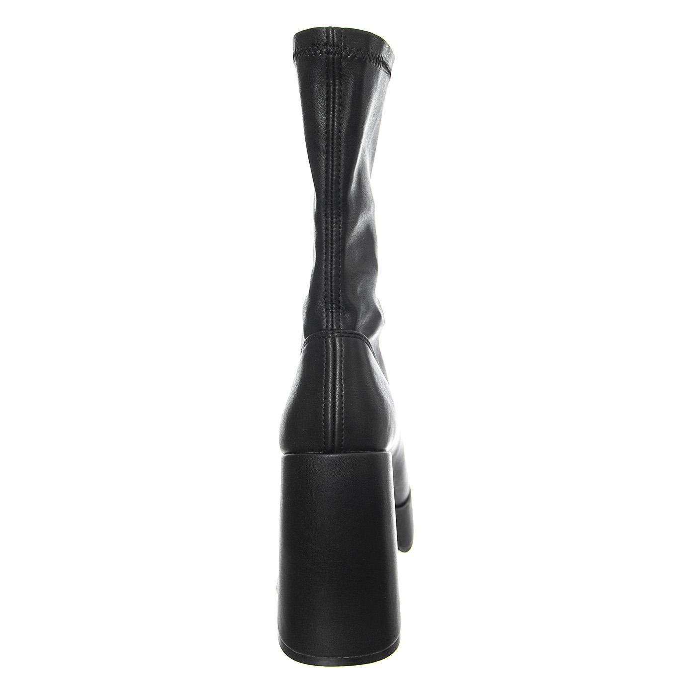 HIDDEN BLACK STRETCH PU - Stivaletti alla Caviglia Donna Neri WSSHIDDEN-BLK . WINDSOR SMITH 