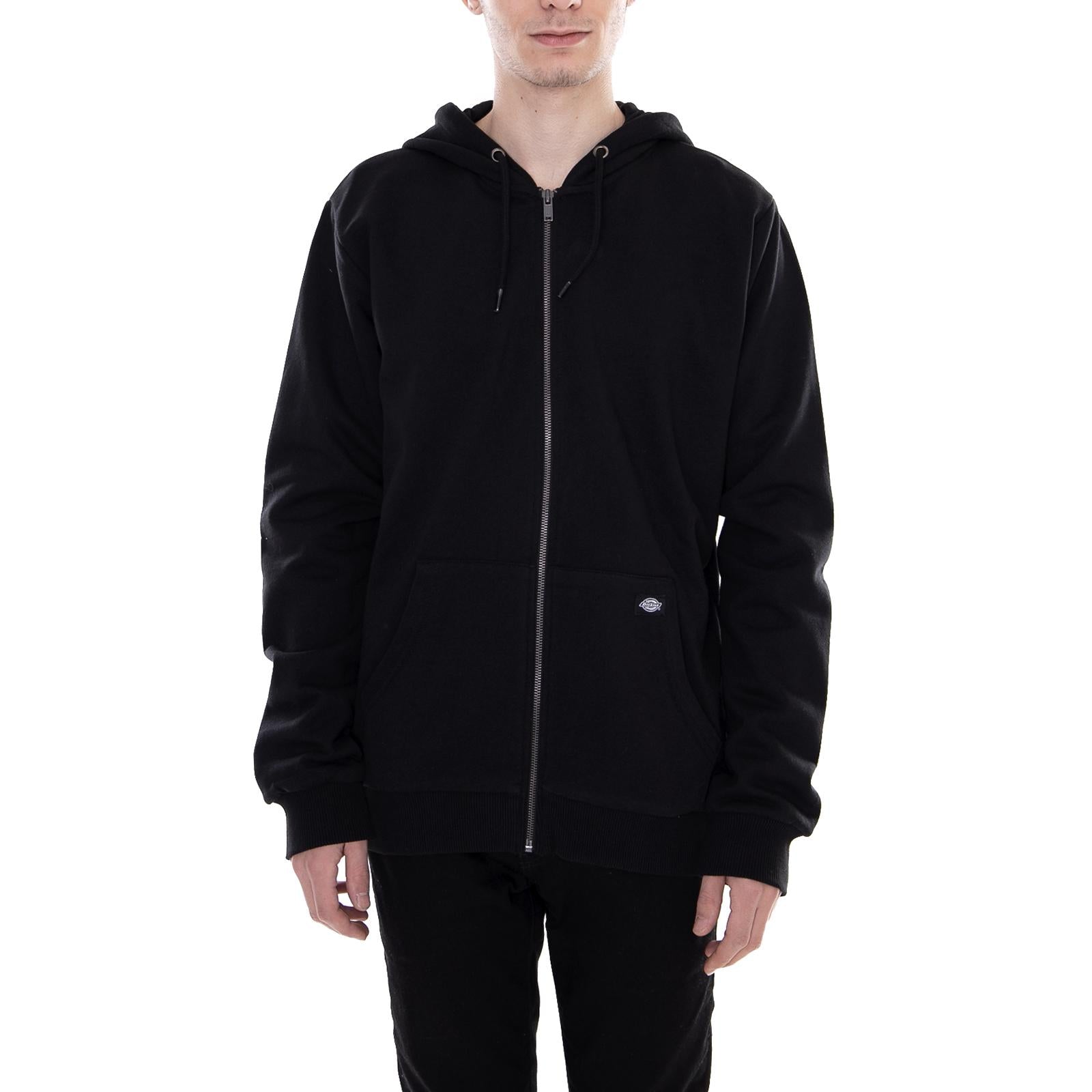 Kingsley Zip Hooded Fleece - Black - Felpa con Capuccio Uomo Nera 03-200092-BK . DICKIES 
